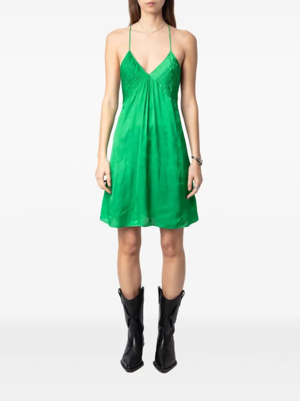 rayonna satin dress Zadig & Voltaire Rayonna Satin Dress - WWDR01317_DEEP SEA