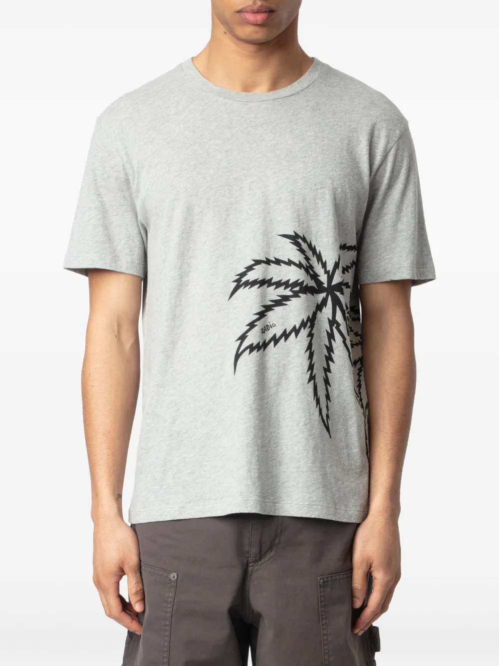 Zadig&Voltaire T-shirt met grafische print van biologisch katoen Grijs