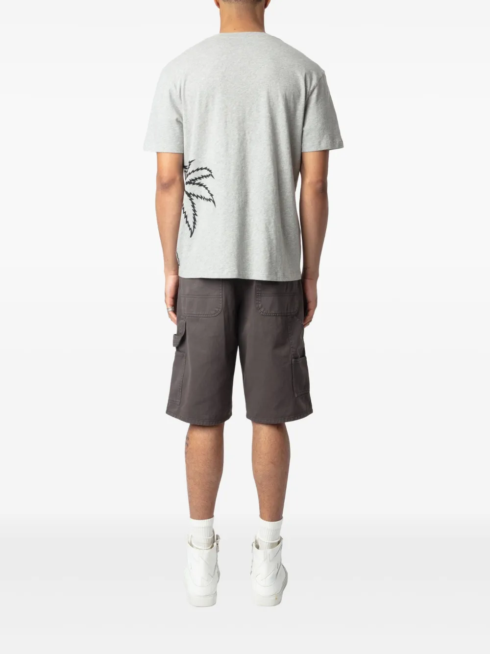 Zadig&Voltaire T-shirt met grafische print van biologisch katoen Grijs