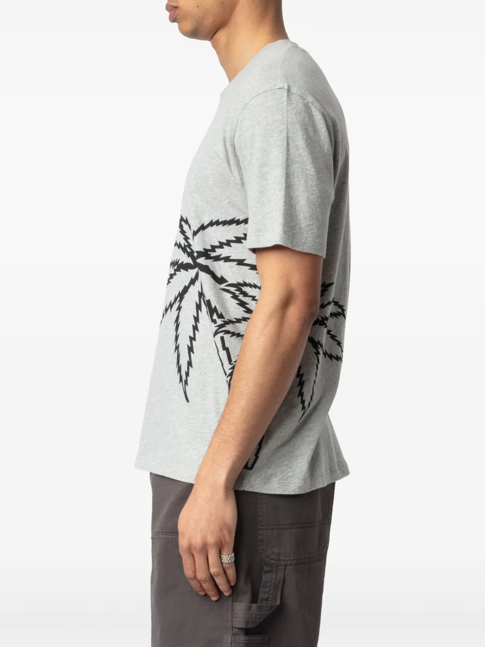 Zadig&Voltaire T-shirt met grafische print van biologisch katoen Grijs