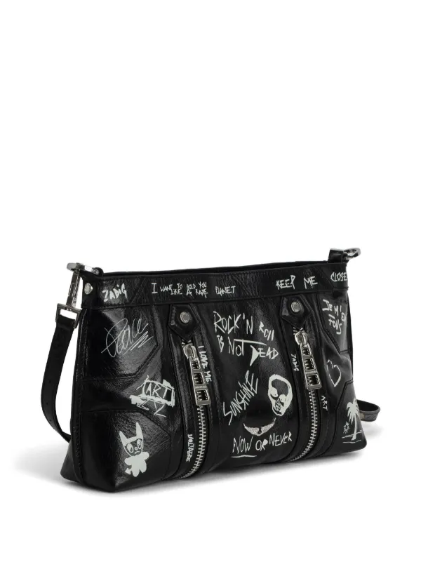 ショルダーバッグ・ポシェット Sunny Hobo Shoulder Bag - Zadig & Voltaire - Leather - Black Sunny Hobo Bag Black Vintage Patent Leather | Zadig&Voltaire
