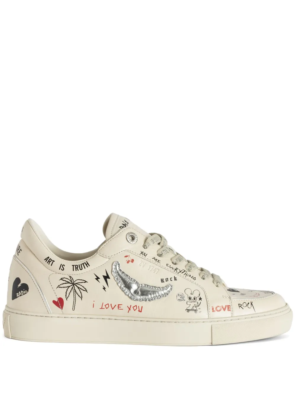 Zadig&Voltaire Fly On Love Tag sneakers Beige