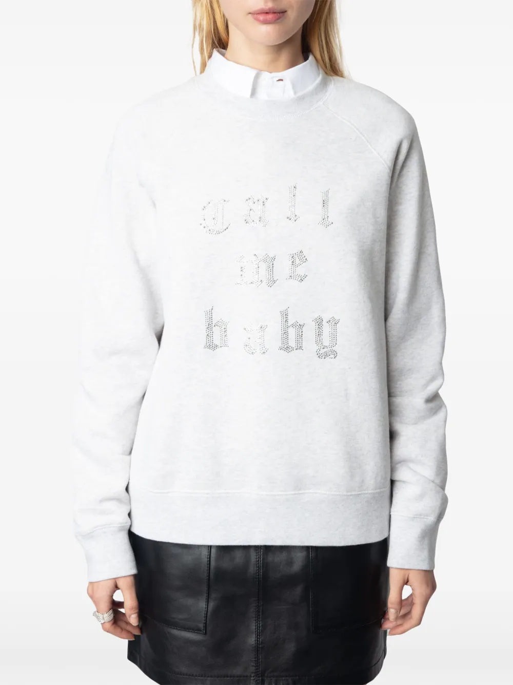 Zadig&Voltaire Sweater verfraaid met kristallen Grijs
