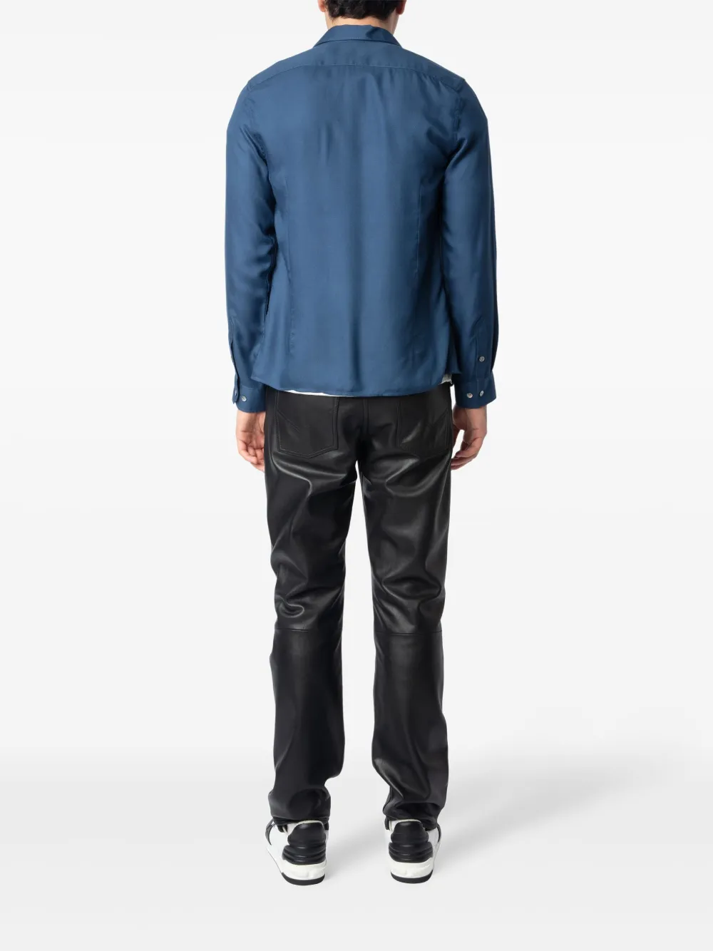Zadig&Voltaire Overhemd met geborduurd logo Blauw
