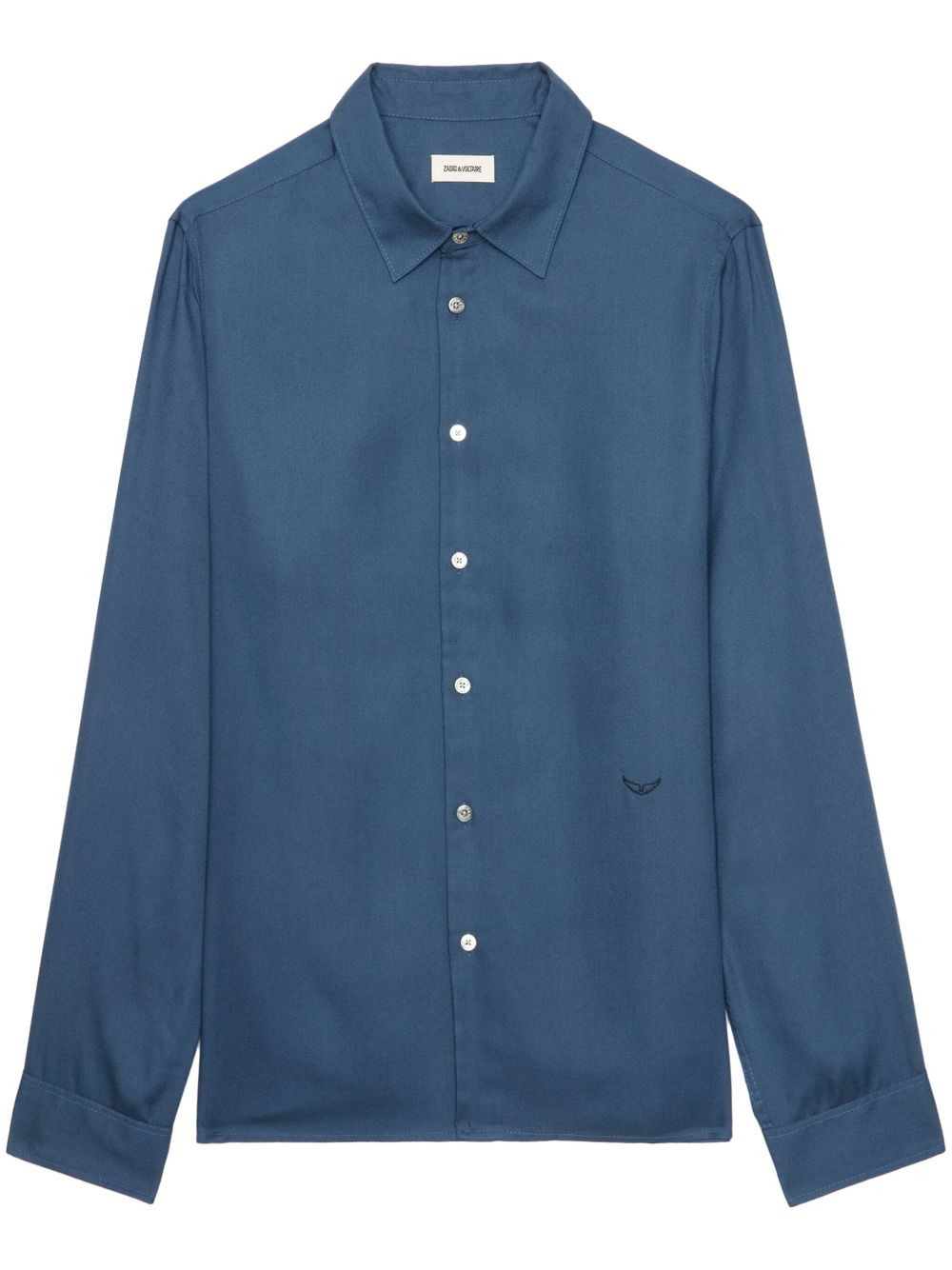 Zadig&Voltaire logo-embroidered shirt - Blue