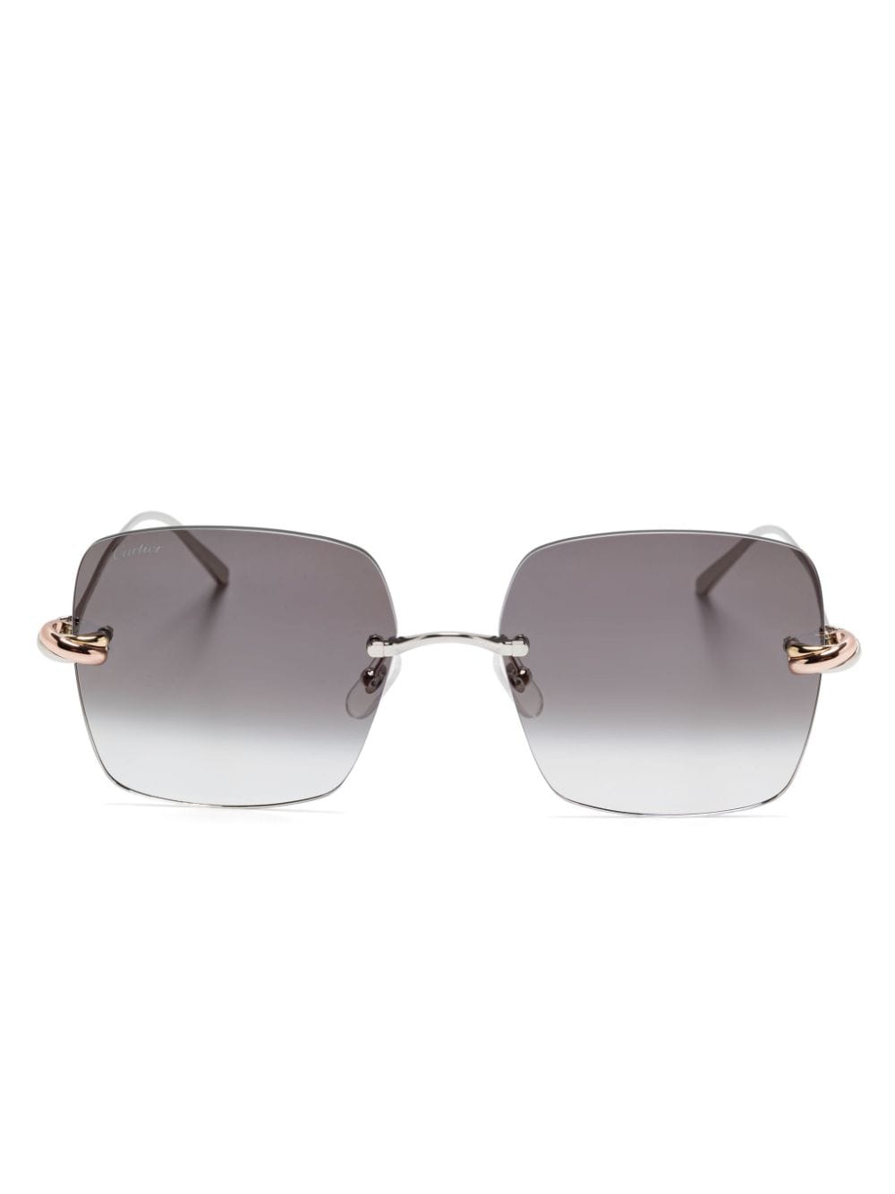 Shop Cartier Ct0508s Sunglasses In 灰色