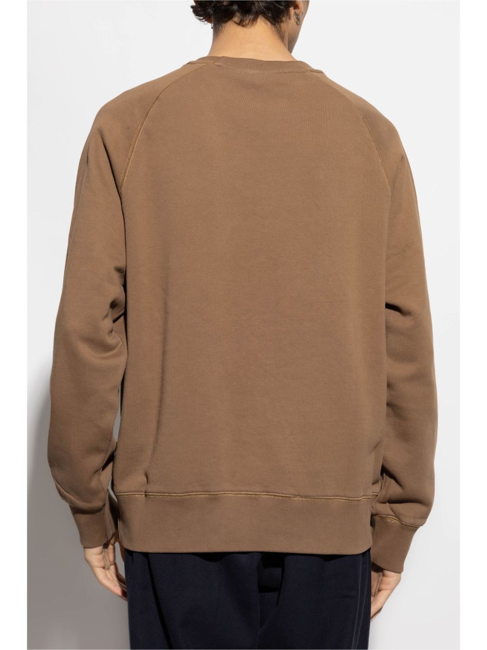 Shop Ps By Paul Smith Crew-neck Organic Cotton Sweatshirt In Neutrals