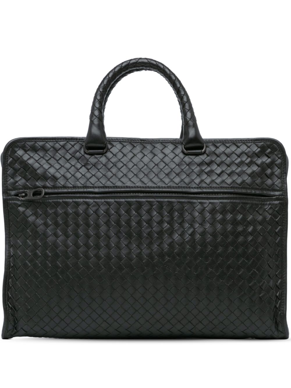 Pre-owned Bottega Veneta 2012-2023 Intrecciato Business Bag In Black