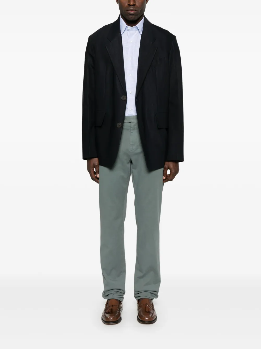 Canali Gabardine broek - Groen