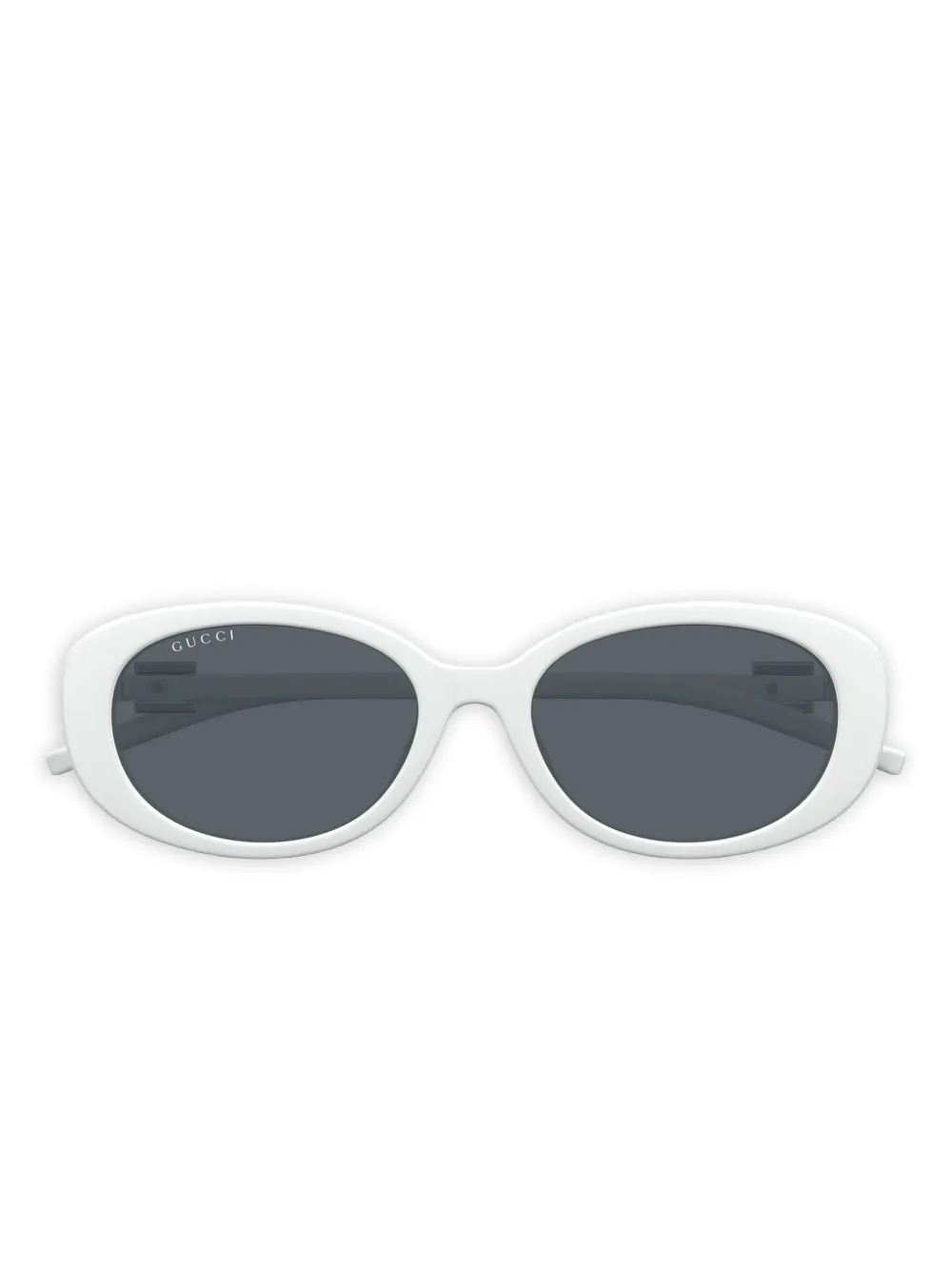 Gucci Oval-frame Sunglasses In White