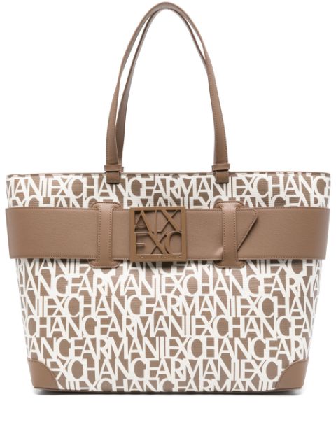 Armani Exchange logo-print tote bag Women