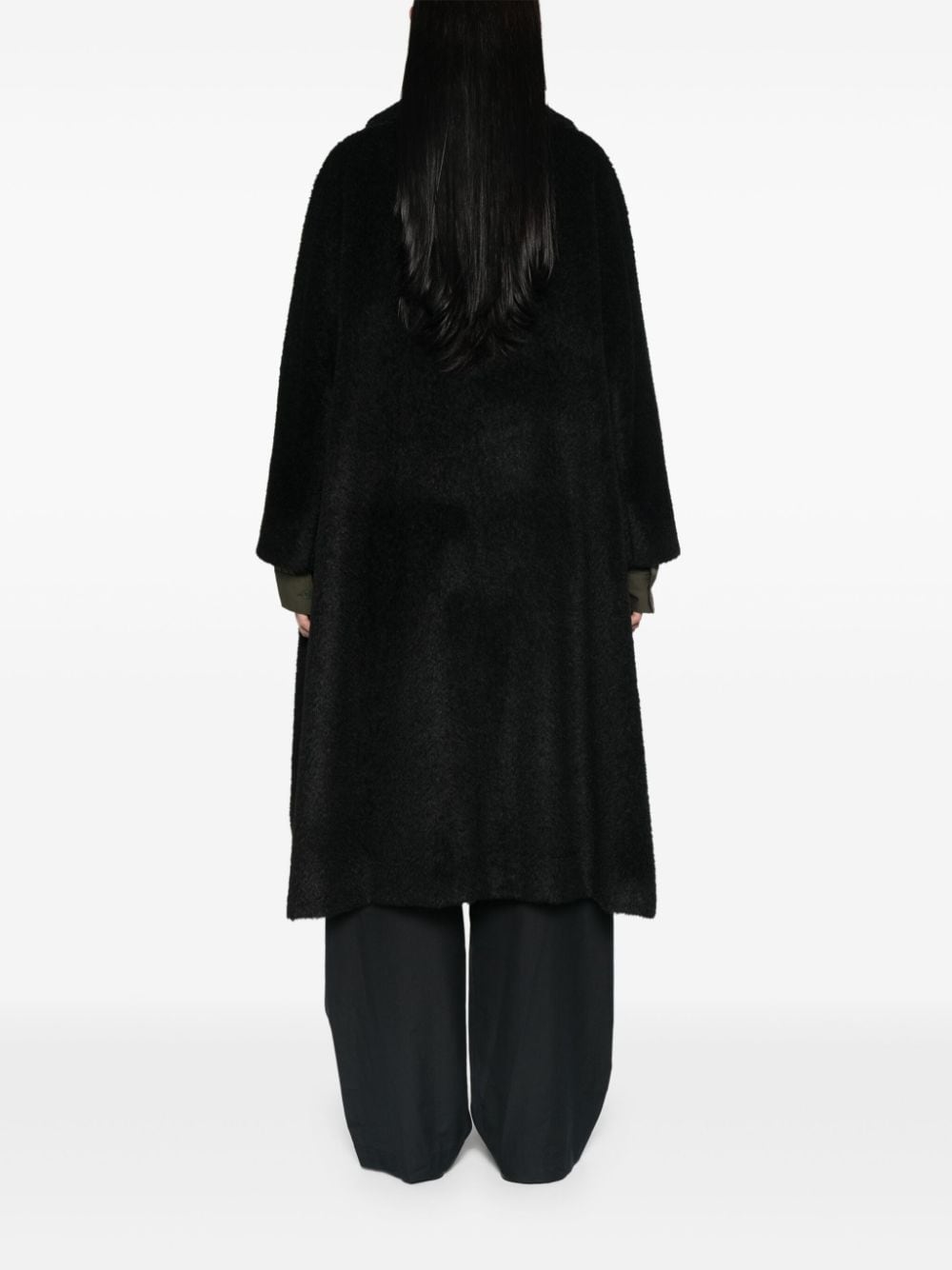 Shop Comme Des Garçons Comme Des Garçons Brushed Coat In Black