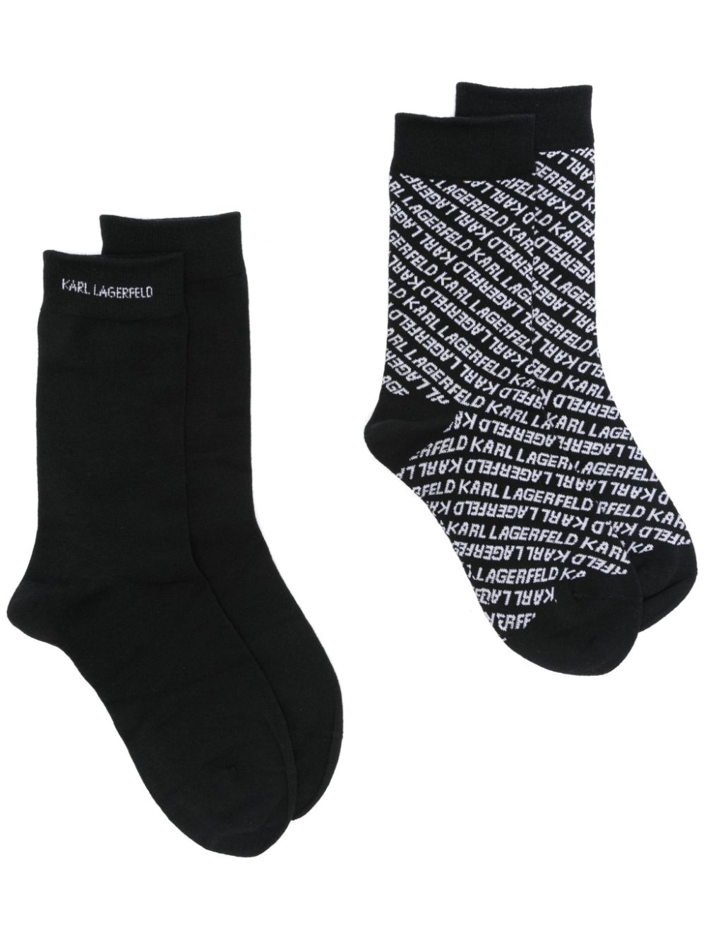 Karl Lagerfeld K/Essential socks (two pairs) - Black