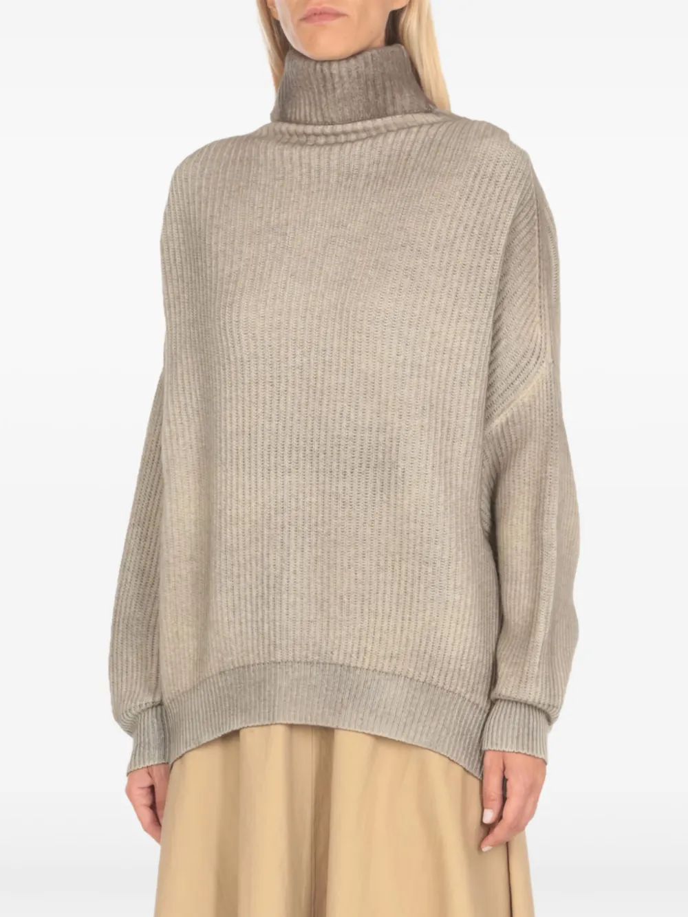 AVANT TOI RIBBED TURTLENECK SWEATER