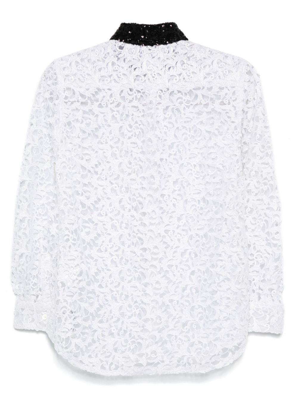 Comme Des Garçons guipure-lace shirt - Wit