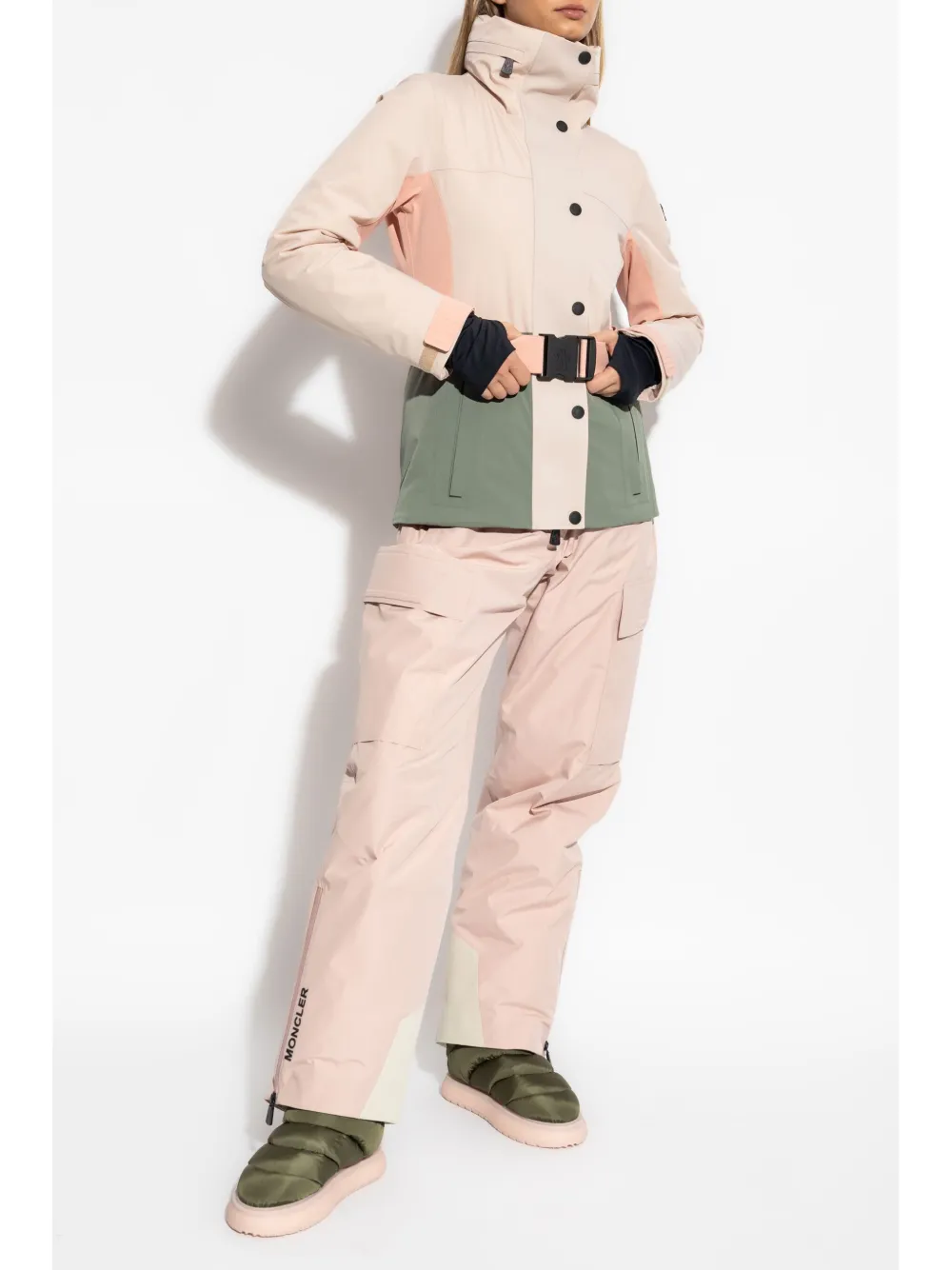 Moncler Grenoble straight-leg ski trousers - Roze
