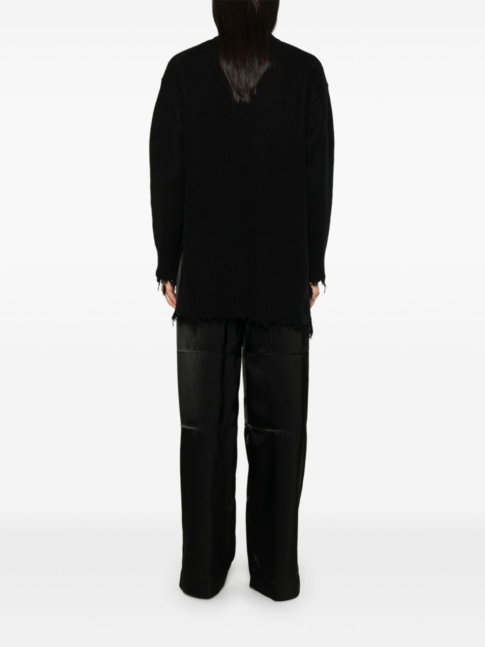 Shop Jil Sander Crew-neck Sweater In Black