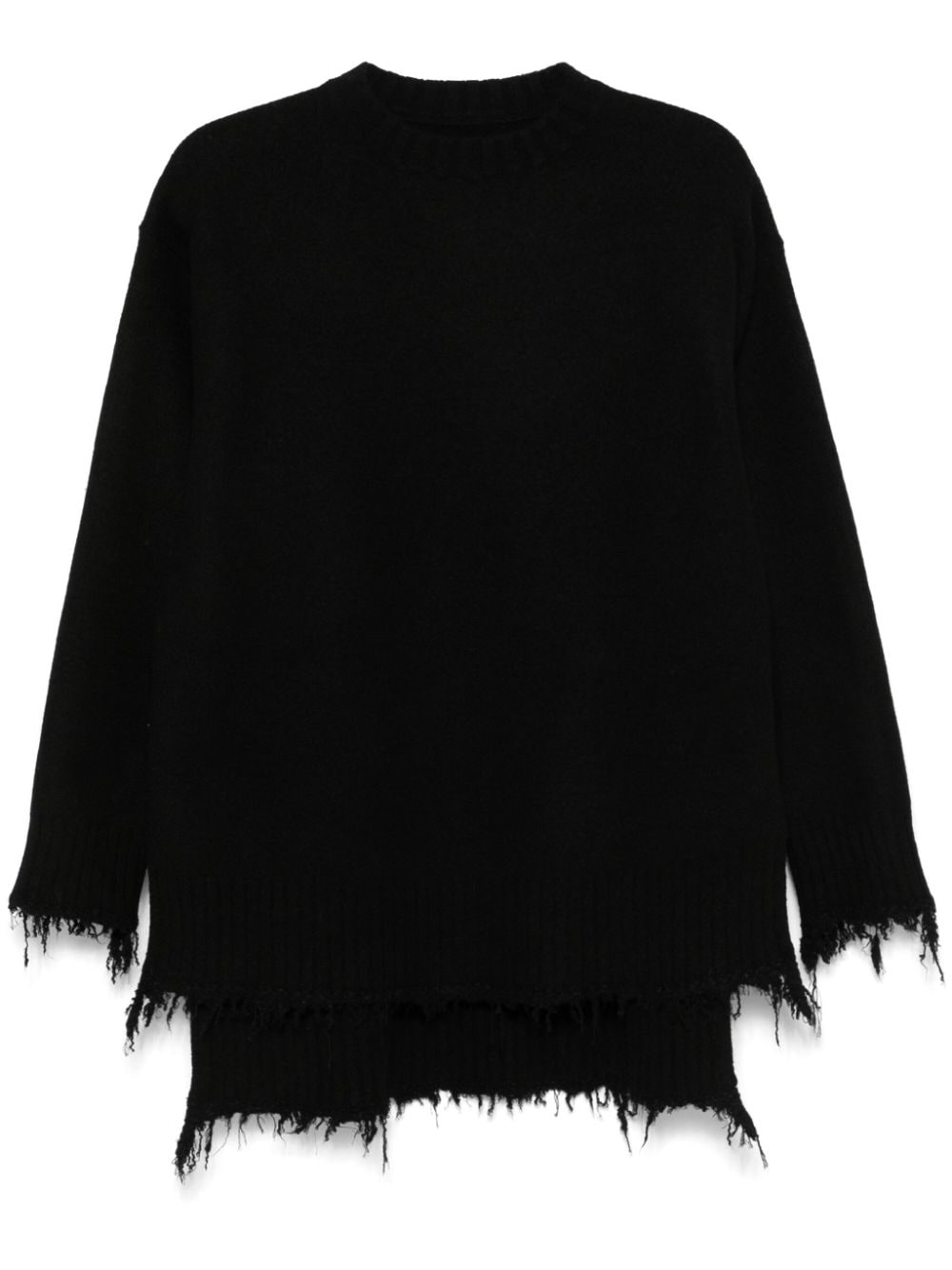 Shop Jil Sander Crew-neck Sweater In Black