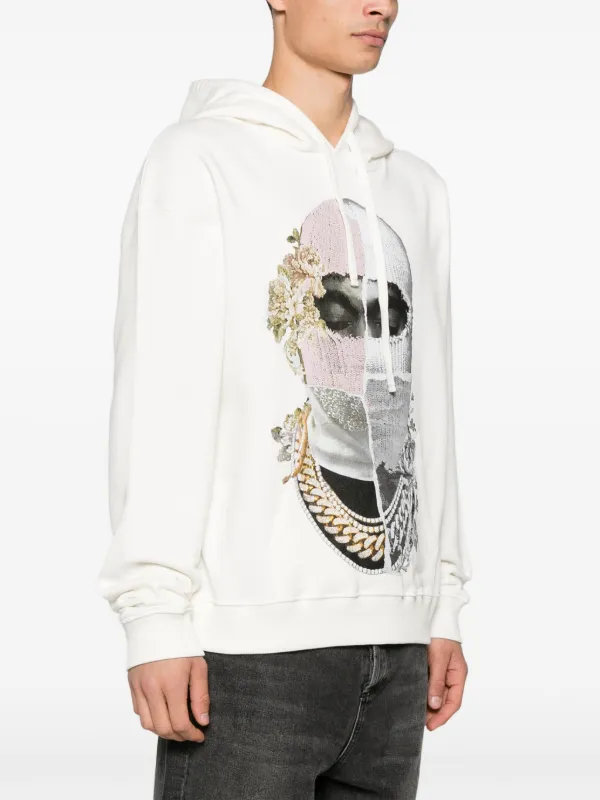 Ih Nom Uh Nit Newspaper Mask-print Hoodie | Neutrals