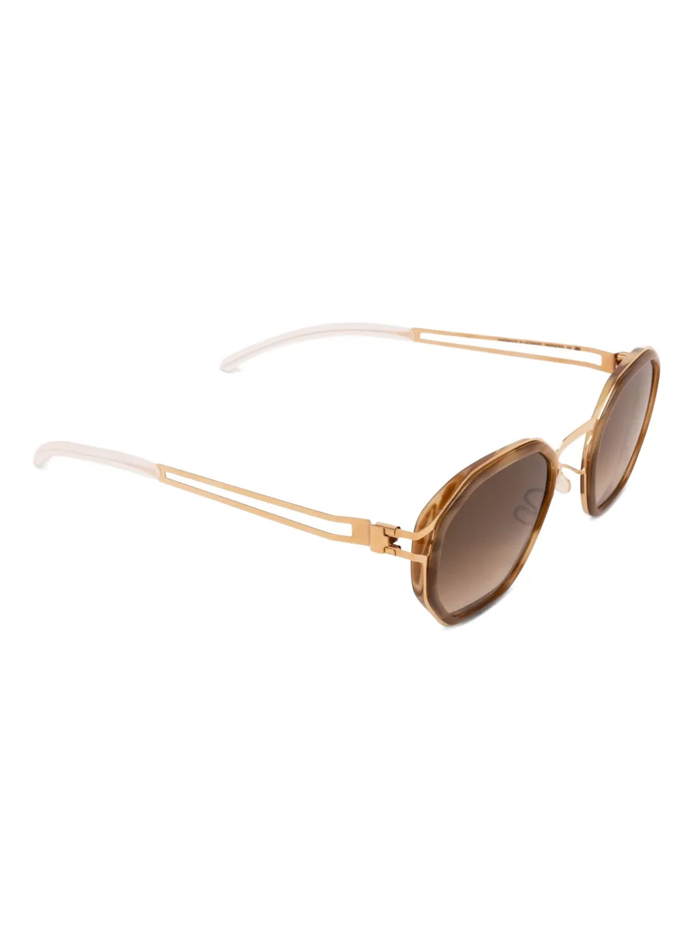 Mykita Zonnebril met geometrisch montuur Bruin