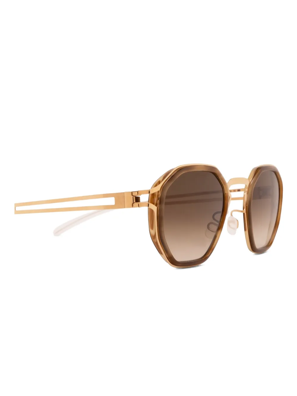 Mykita Zonnebril met geometrisch montuur Bruin