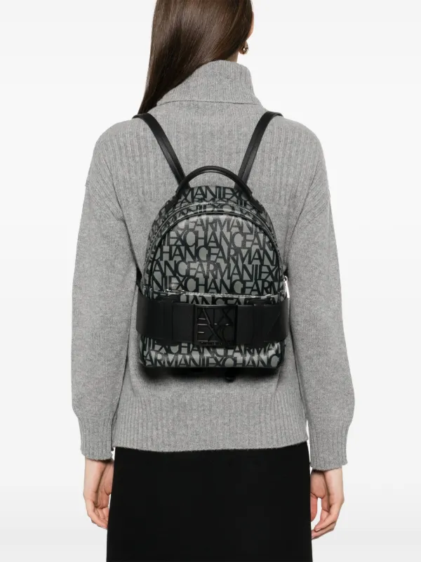 Armani Exchange logo-print Backpack | Black | FARFETCH