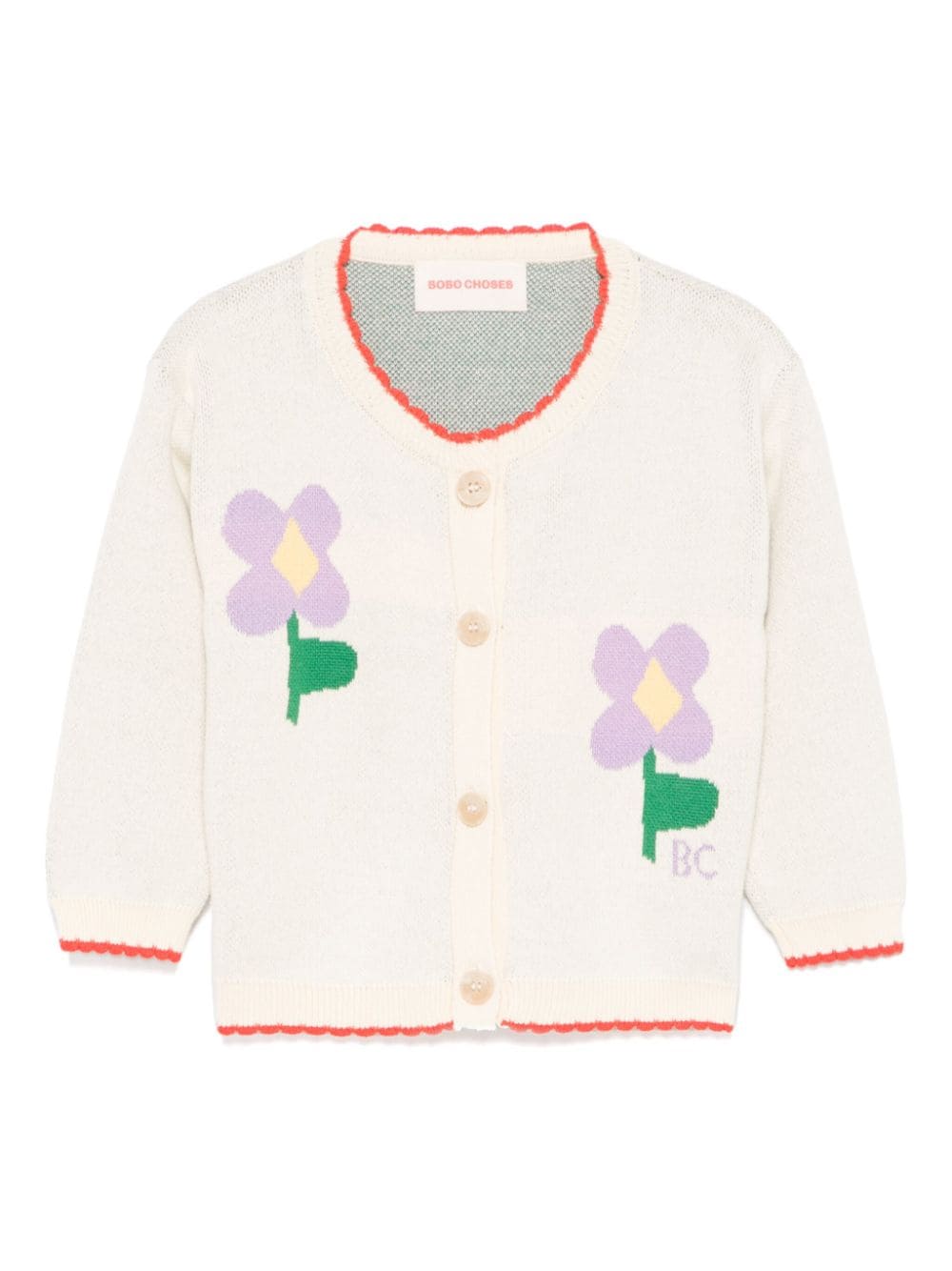 Bobo Choses Pansy Flower vest Beige