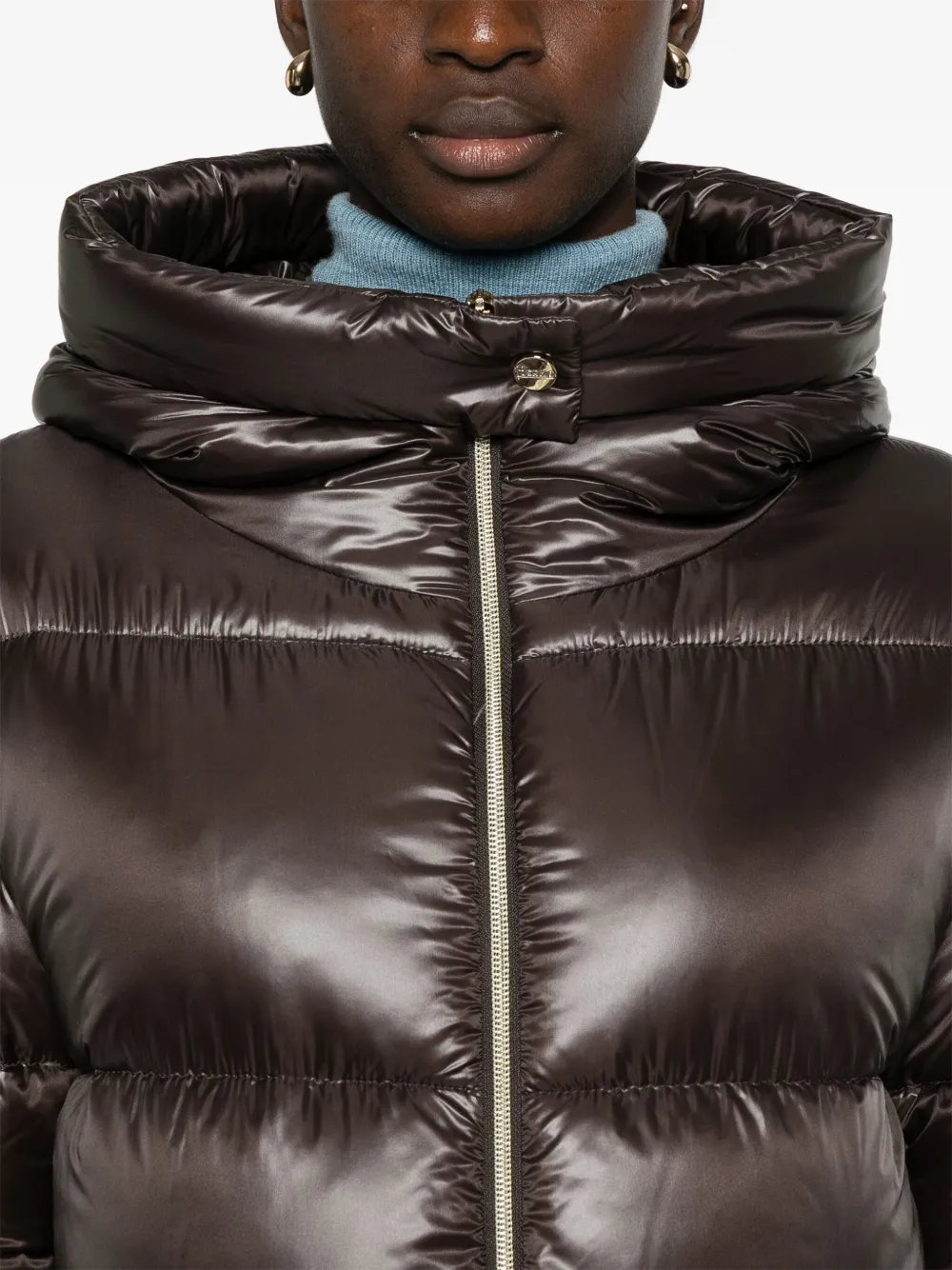 Herno Padded Coat In Brown