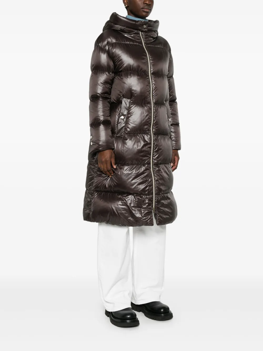 Herno Padded Coat In Brown