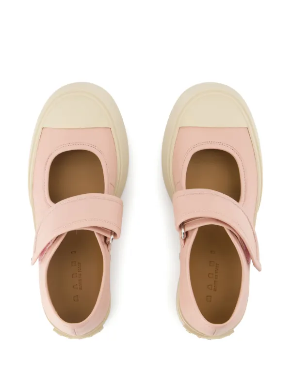 Marni メリージェーン フラットシューズ | ピンク | FARFETCH JP