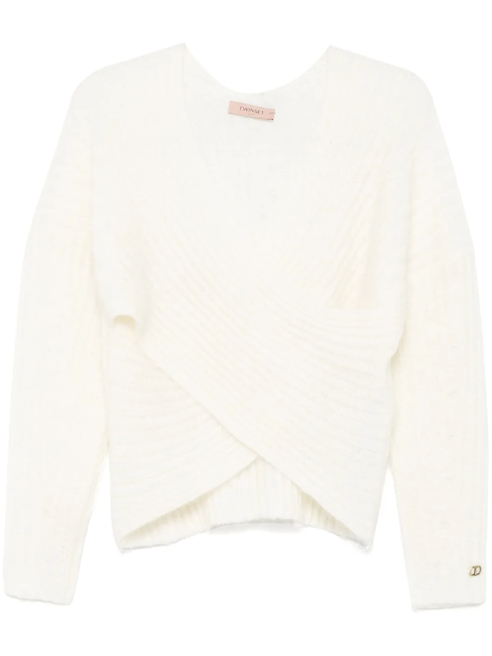 TWINSET Geribbelde sweater Beige
