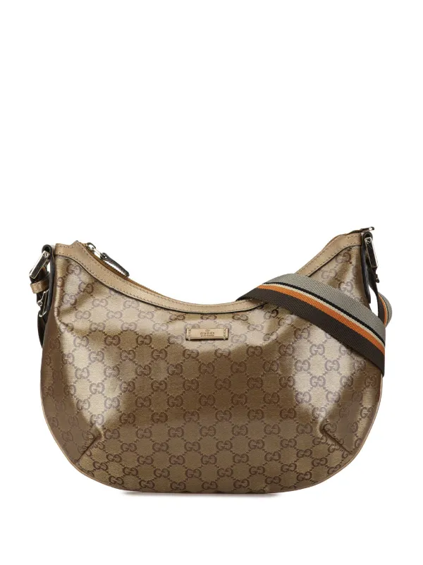 Gucci Pre Owned 2000 2015 GG Imprime Web Crossbody Bag Brown FARFETCH PH