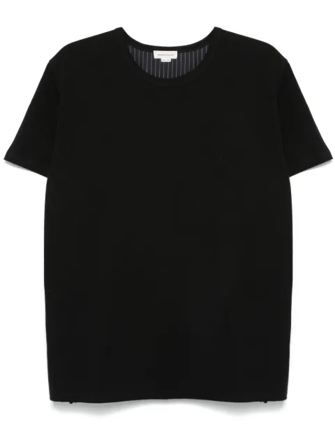 Alexander McQueen playera con panel y estampado de rayas diplomáticas