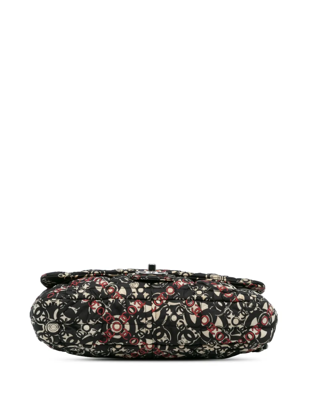 Affordable CHANEL 2006-2008 Medium Quilted Satin Coco Optic Print Flap shoulder bag Women