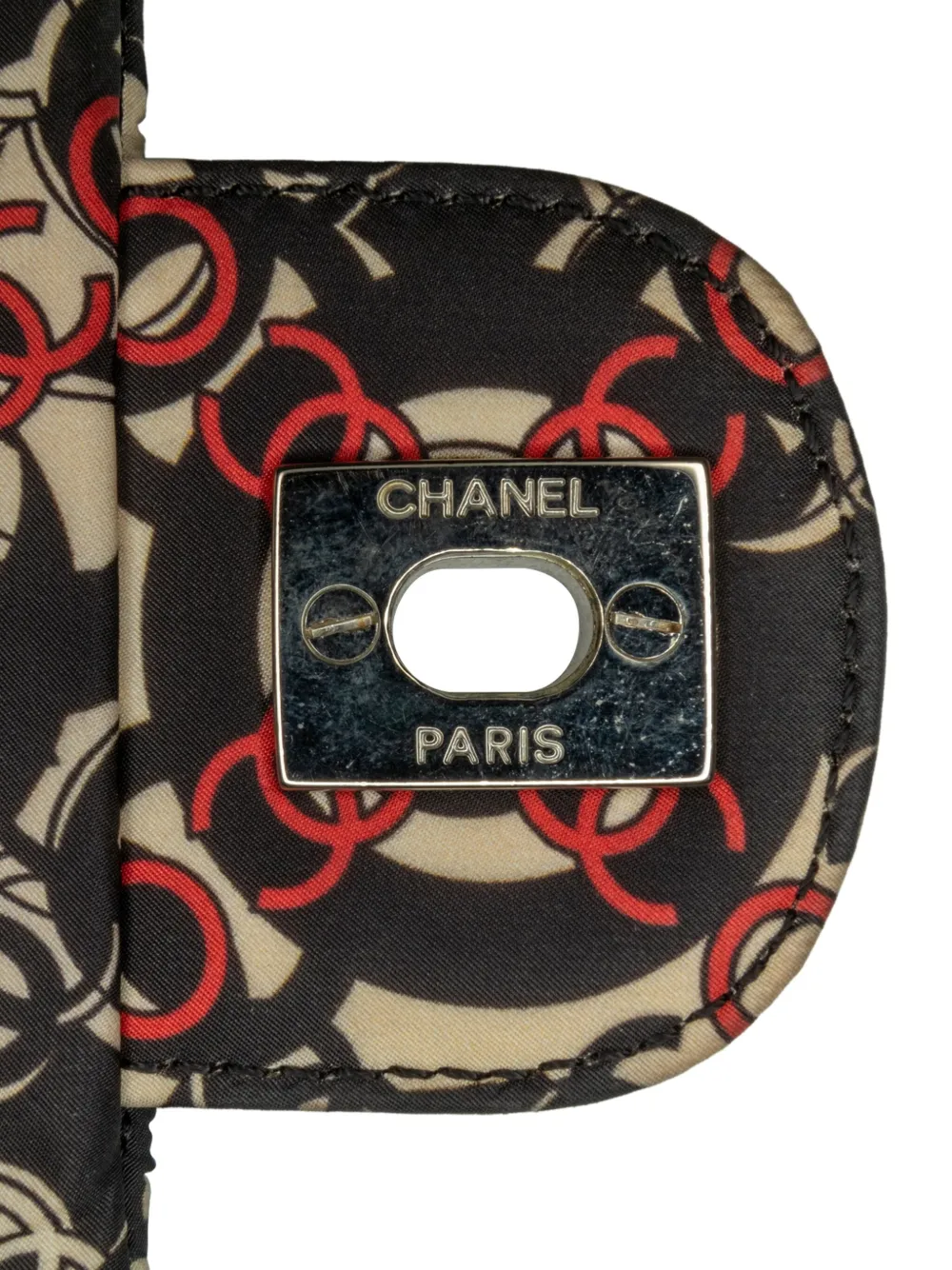 Affordable CHANEL 2006-2008 Medium Quilted Satin Coco Optic Print Flap shoulder bag Women