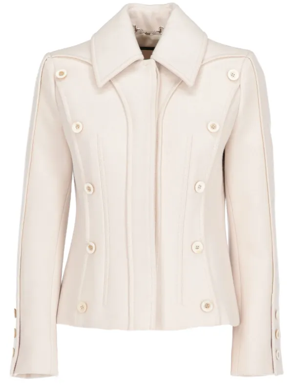 Gucci Pre Owned 1990s button detail Jacket White FARFETCH PH