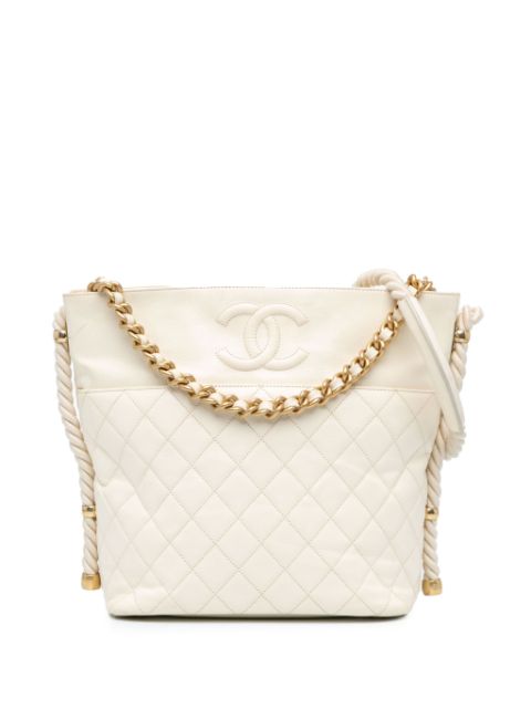 CHANEL 2019 Crumpled Calfskin En Vogue Rope satchel Women