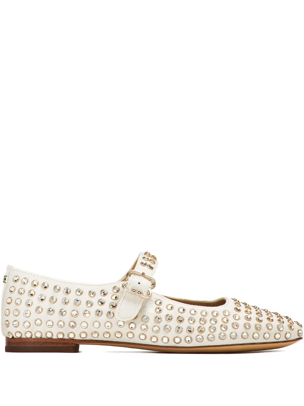Sam Edelman Michaela crystal-embellished ballet flats White