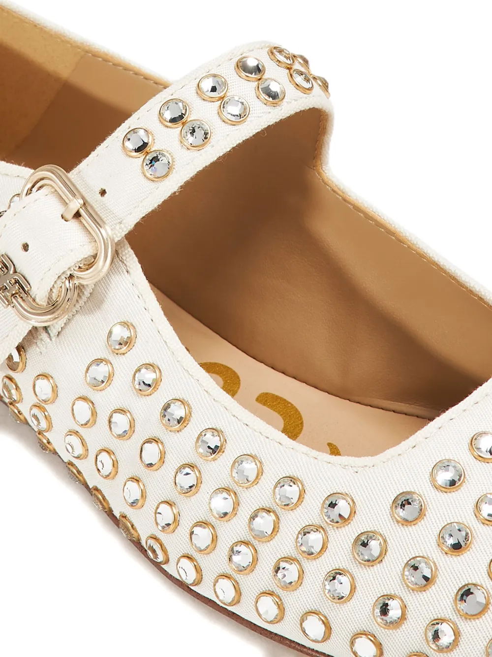 Sam Edelman Michaela crystal-embellished ballet flats White