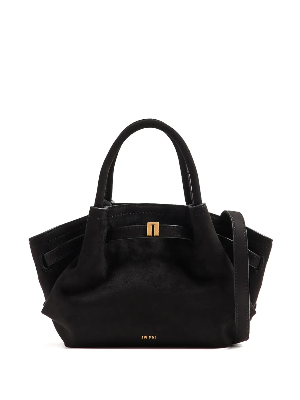 JW Pei Hana slouchy suede shoulder bag | Black | Image 1