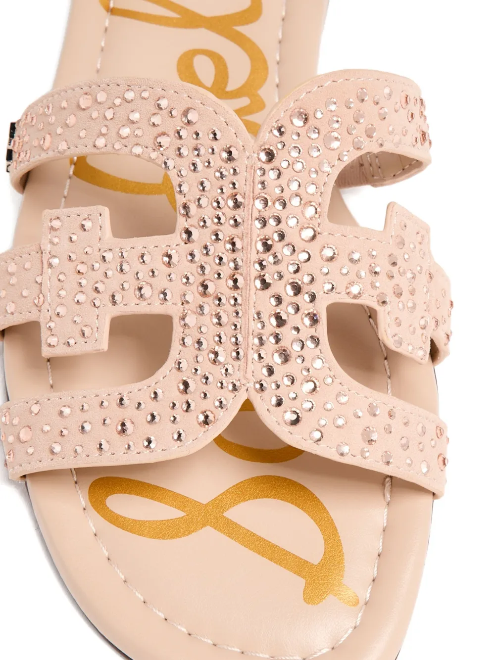 SAM EDELMAN BAY RHINESTONE-EMBELLISHED SLIDE SANDALS