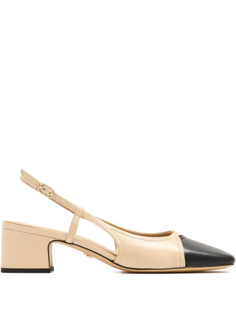 Sam Edelman 50mm Tarra two-tone block-heel slingback pumps