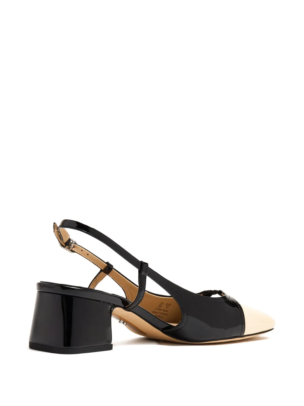 Sam Edelman 50mm Tarra two-tone patent slingback pumps Black