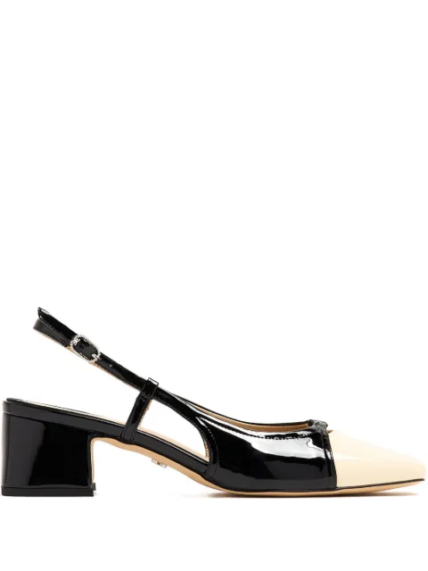 Sam Edelman 50mm Tarra two-tone patent slingback pumps