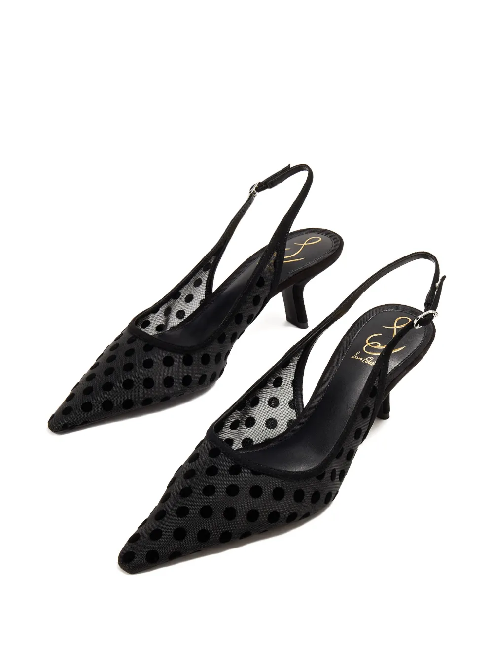 Sam Edelman Bianka polka-dot slingback pumps Wit