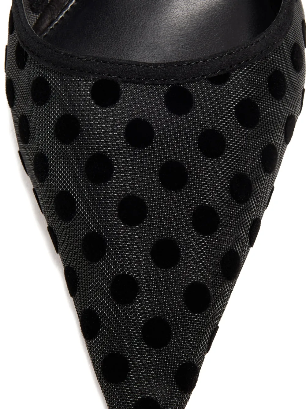 Sam Edelman Bianka polka-dot slingback pumps Wit