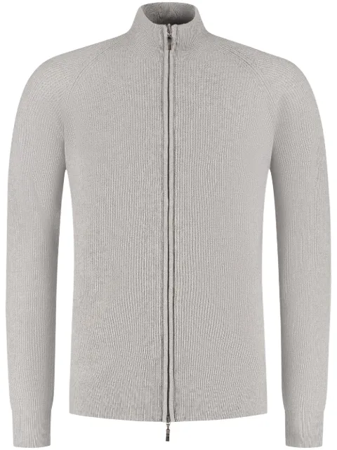 Doriani Cashmere cárdigan tejido de canalé