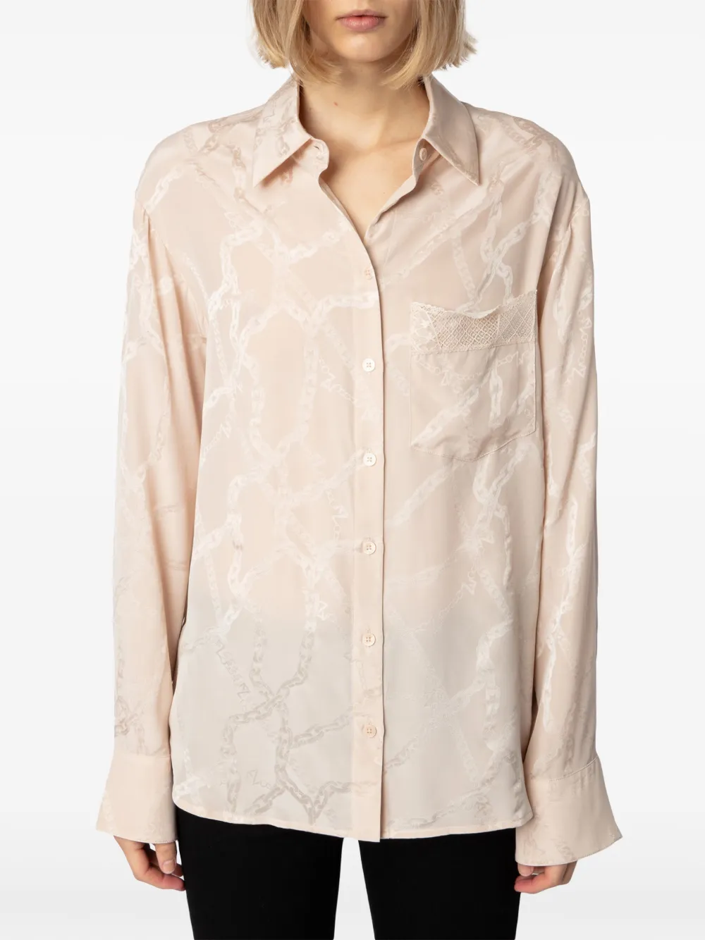 Zadig&Voltaire Morning zijden blouse Beige