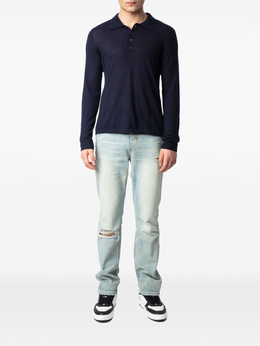 Zadig&Voltaire Dimi cashmere polo shirt - Blauw