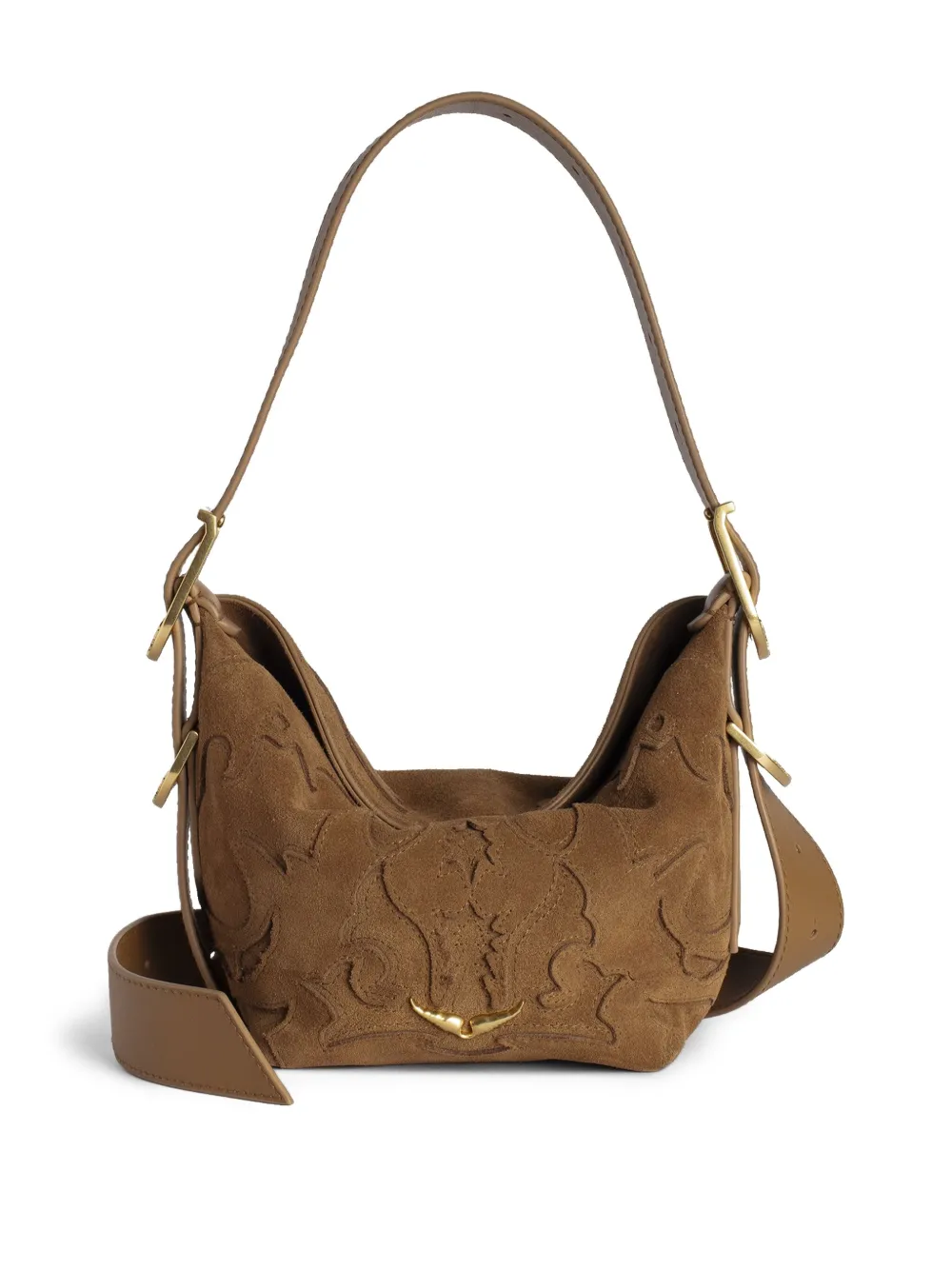Zadig & Voltaire Baby Jane Shoulder Bag In Brown
